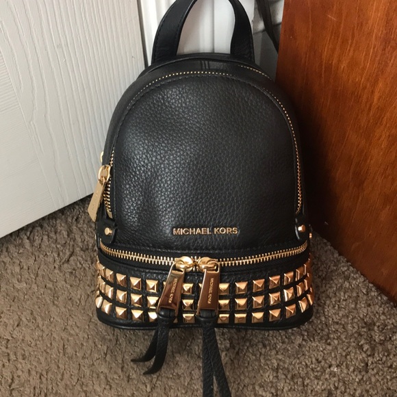 michael kors rhea mini studded backpack